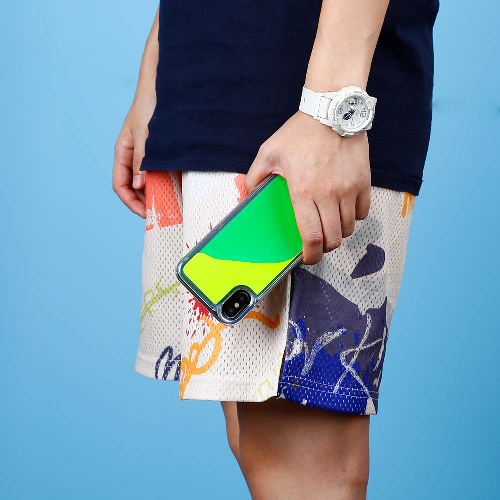 OEM Liquid Neon Sand skal till iPhone X - Grön