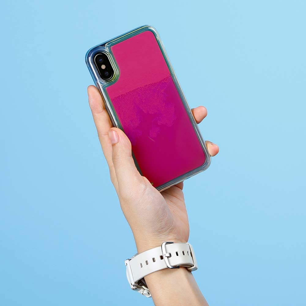 OEM Liquid Neon Sand skal till iPhone X - Violet