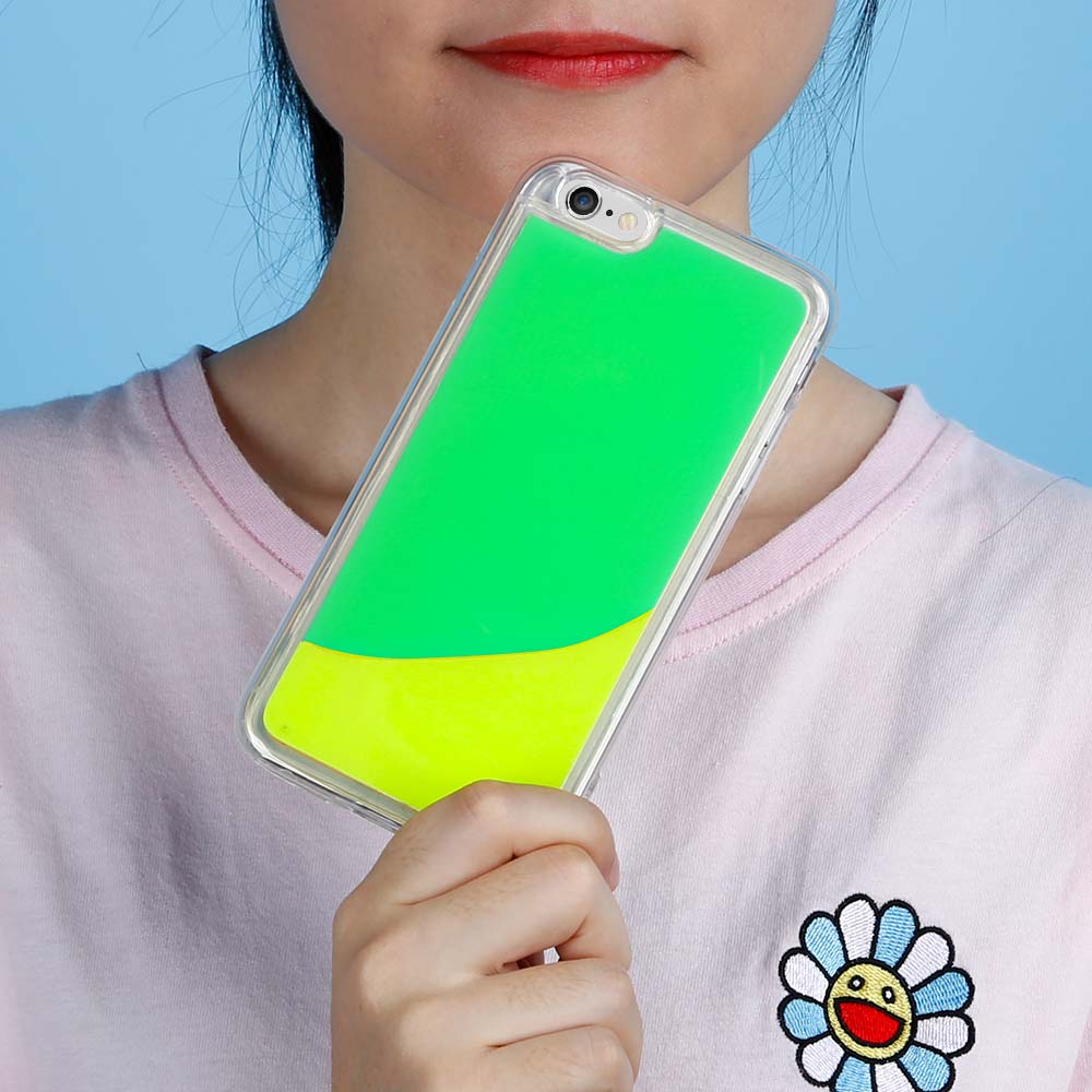 OEM Liquid Neon Sand skal till iPhone 6/6s Plus - Grön