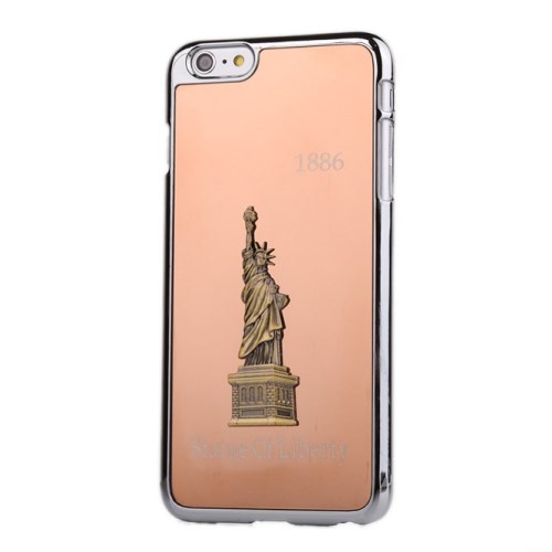 OEM 3D Metall Skal till Apple iPhone 6(S) Plus / 6S Plus - Frihetsgudinnan (RoseGold