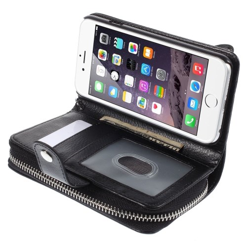 OEM Detachable 2 in 1 Plånboksfodral till Apple iPhone 6 / 6S (Svart)