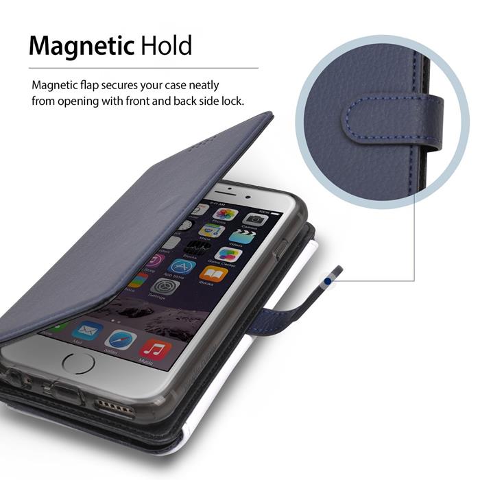 Rearth Ringke Wallet till iPhone 6 / 6S - Vit