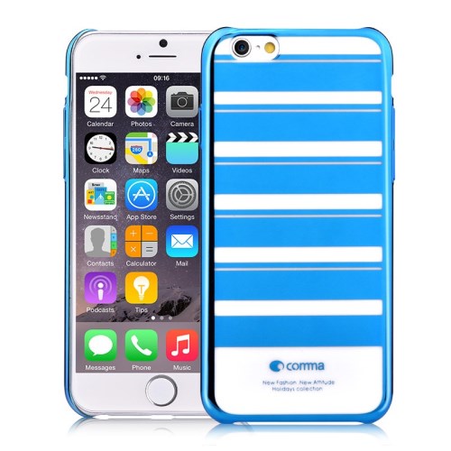 Comma COMMA Baksideskal till iPhone 6- Randig - Blå
