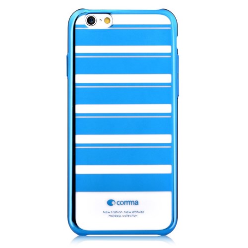 Comma COMMA Baksideskal till iPhone 6- Randig - Blå
