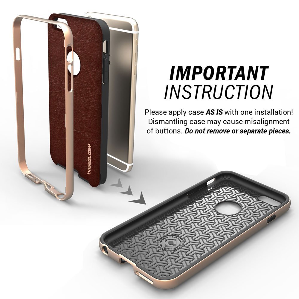 Caseology Caseology Bumper Frame Skal till Apple iPhone 6(S) Plus- Brun