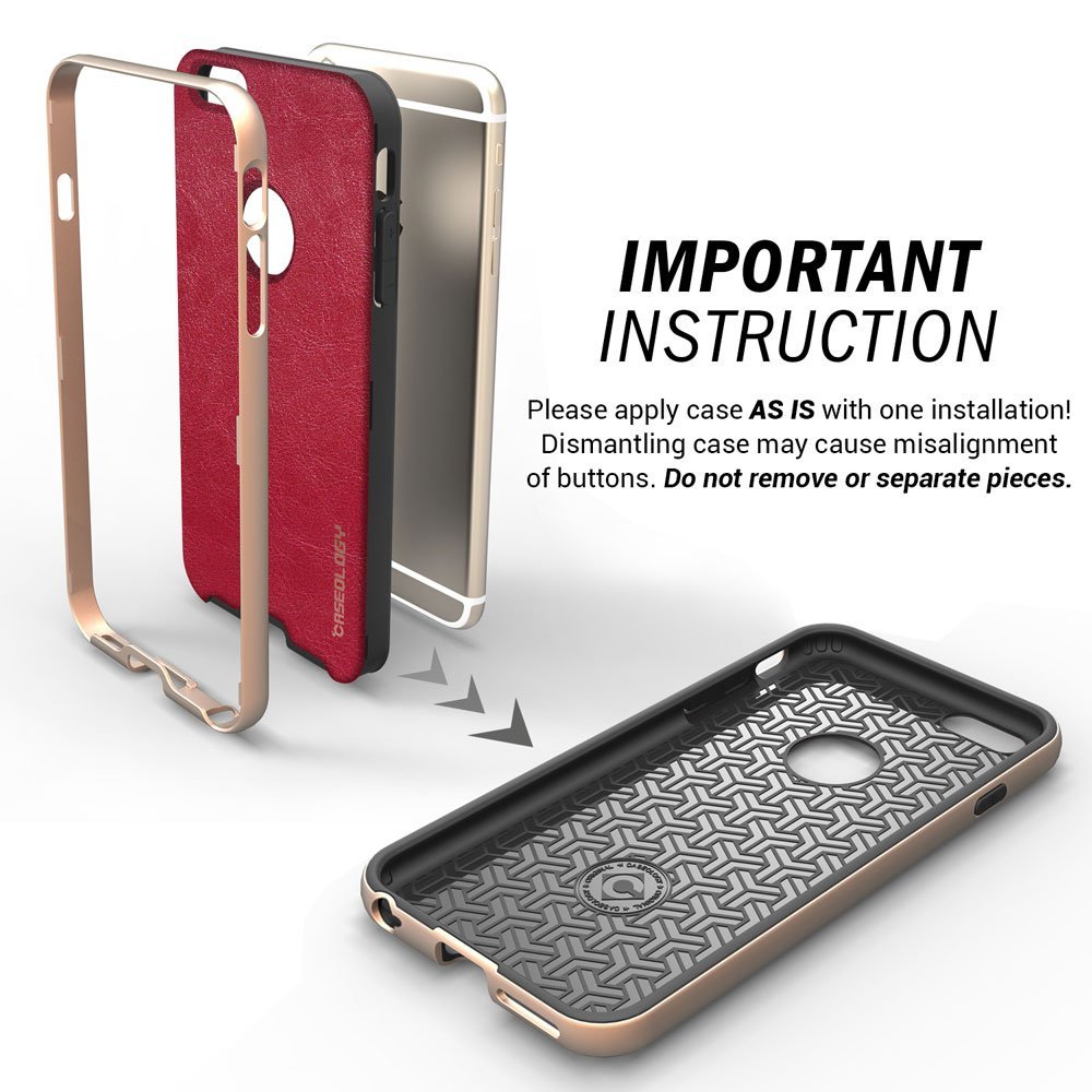 Caseology Caseology Bumper Frame Skal till Apple iPhone 6(S) Plus- Röd