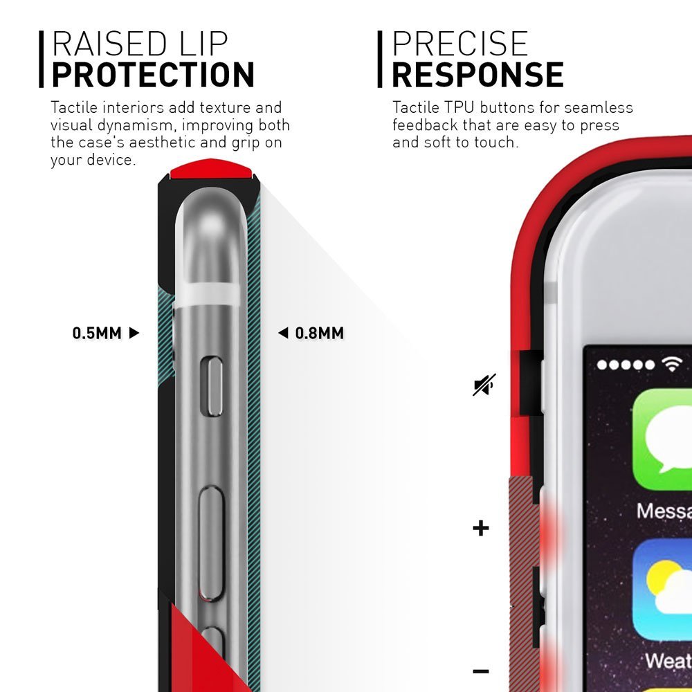 Caseology Caseology Fusion Bumper Skal till Apple iPhone 6 / 6S - Röd