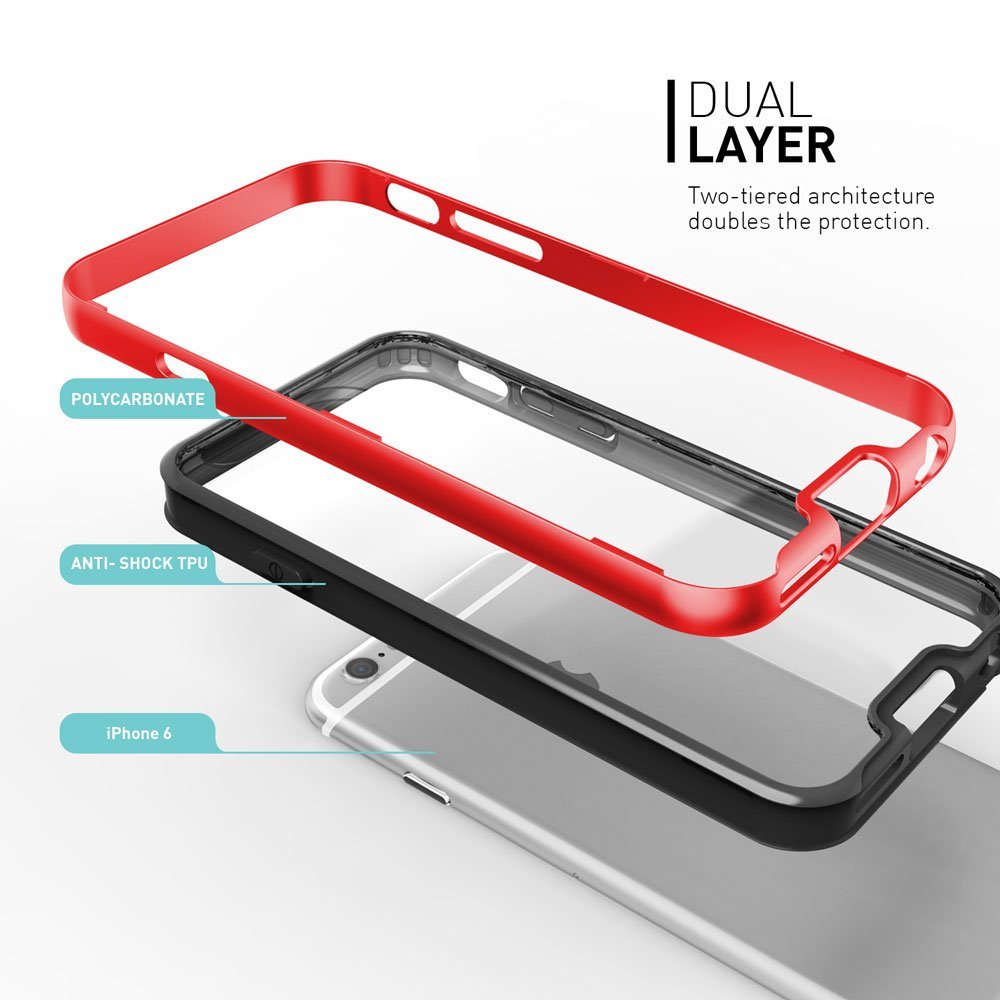 Caseology Caseology Fusion Bumper Skal till Apple iPhone 6 / 6S - Röd