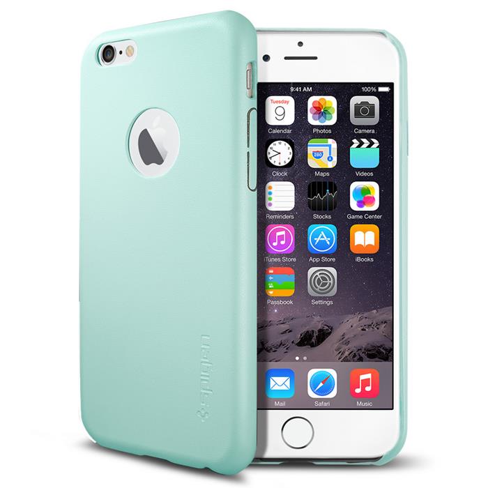 Spigen SPIGEN Leather Fit Skal till Apple iPhone 6/6S (Mint)