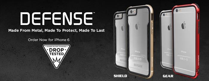 X-Doria X-Doria Aluminium Bumper Defence Gear Skal till Apple iPhone 6 / 6S - Gold