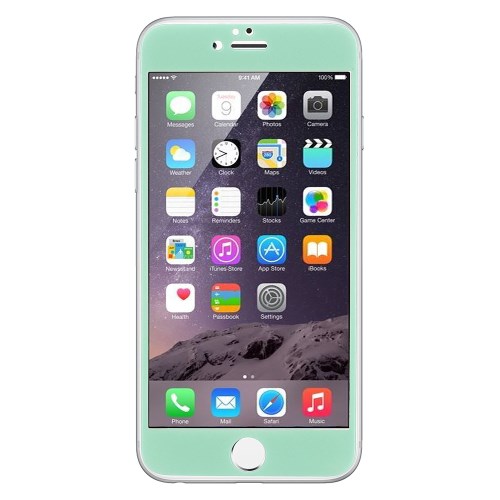 OEM Curved Edge Colored Härdat Glas Skärmskydd till Apple iPhone 6 Plus - Turkos