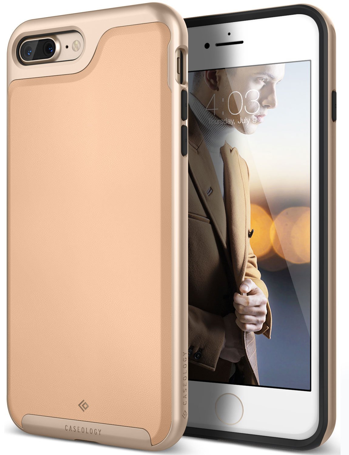 Caseology Caseology Envoy Äkta Läder Skal iPhone 7 Plus - Beige