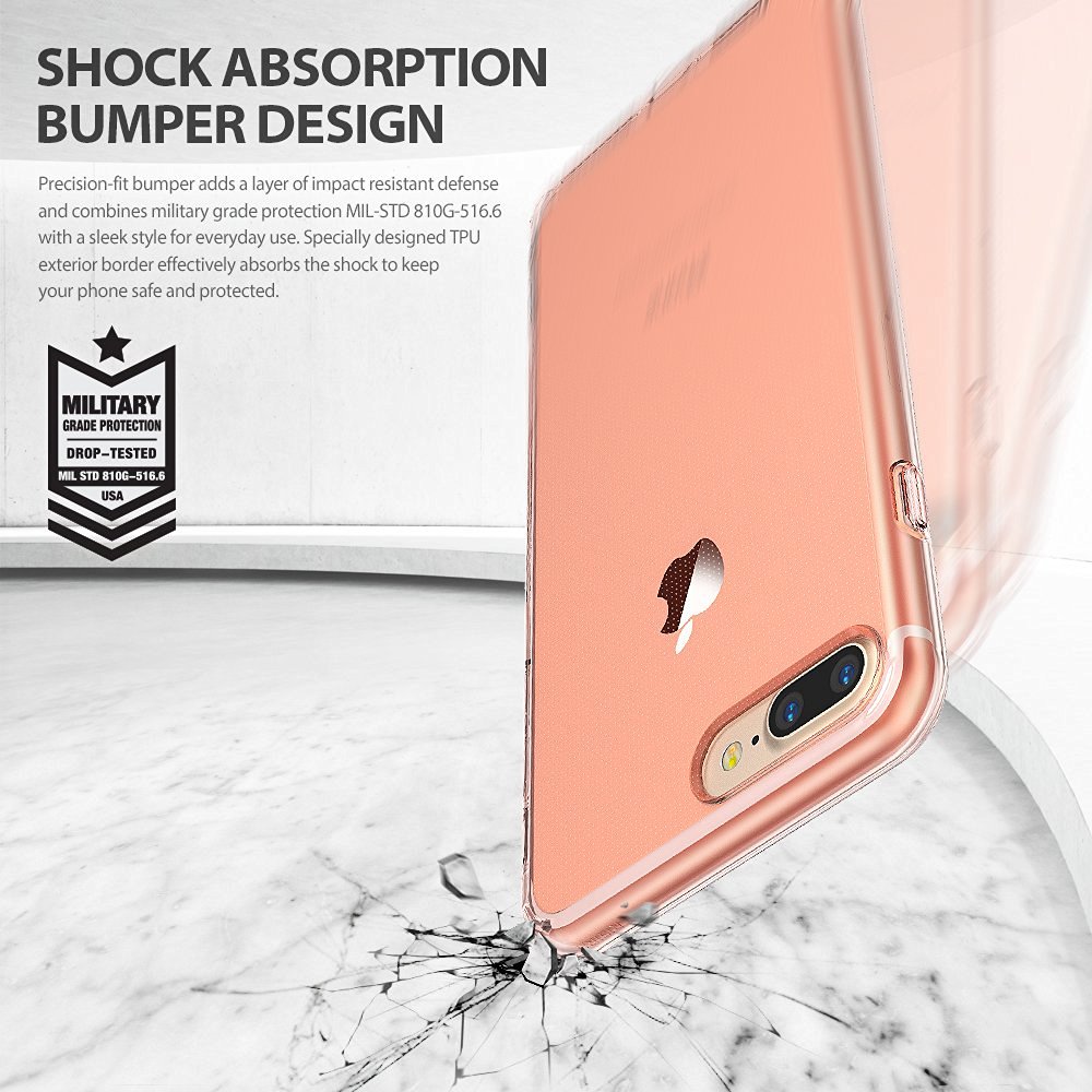 Rearth Ringke Weightless as Air Skal till Apple iPhone 7 Plus - Rose Gold