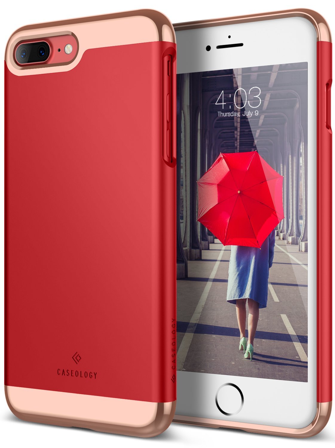 Caseology Caseology Savoy Skal till Apple iPhone 7 Plus - Röd
