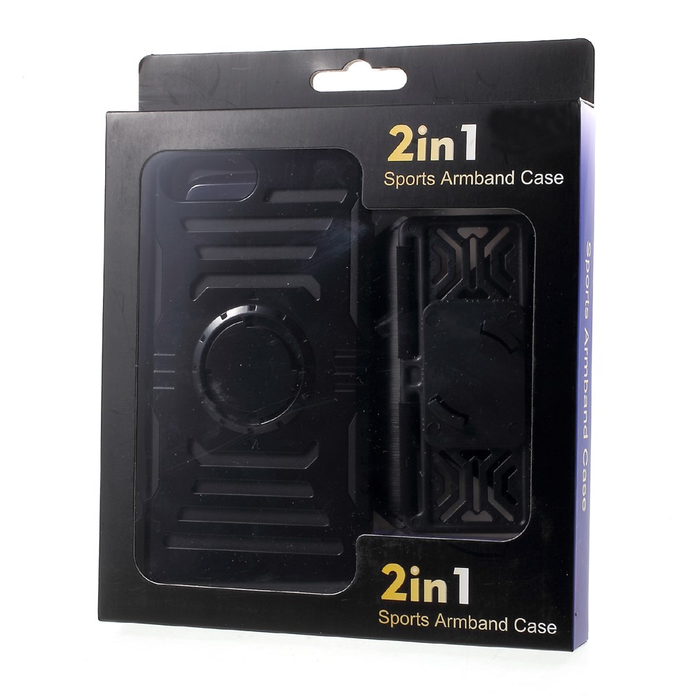 OEM 2-In-1 Skal + Sportarmband till iPhone 7 Plus - Svart