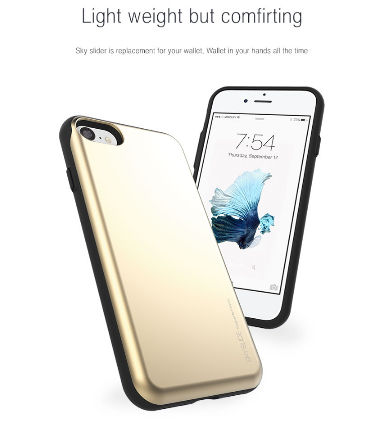Mercury Mercury Sky Slide Skal till Apple iPhone 7 Plus - Gold