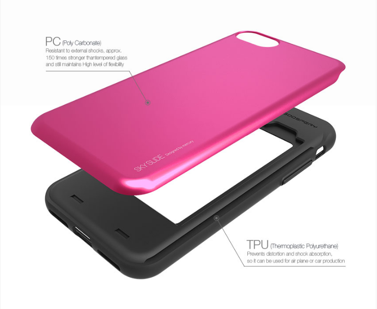 Mercury Mercury Sky Slide Skal till Apple iPhone 7 Plus - Vit