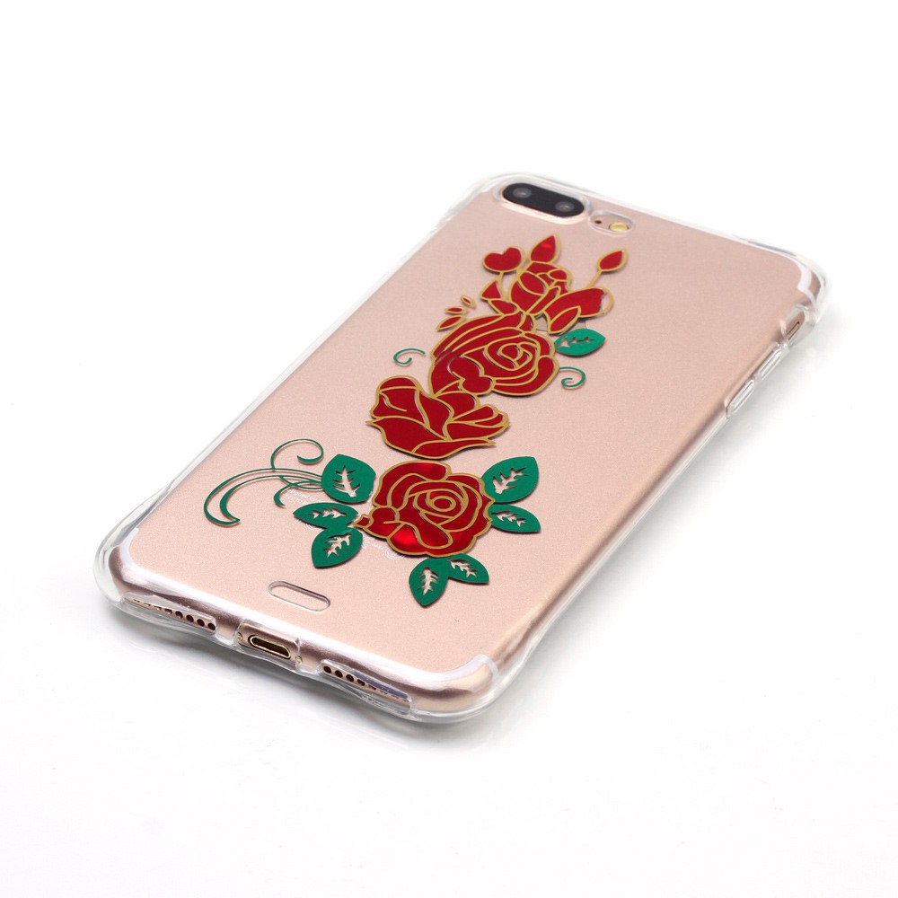 OEM TPU Mobilskal till iPhone 7 Plus - Röda Rosor