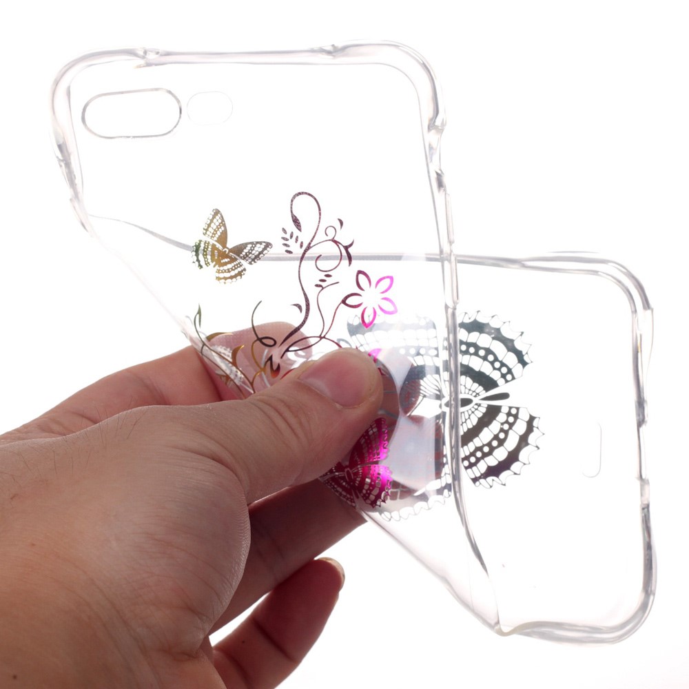 OEM TPU Mobilskal till iPhone 7 Plus - Färgrika Fjärilar