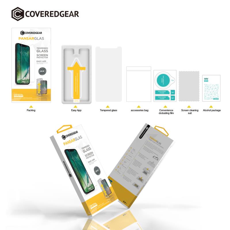 CoveredGear CoveredGear Easy App Härdat Glas Skärmskydd till iPhone 8 Plus / 7 Plus - Svart