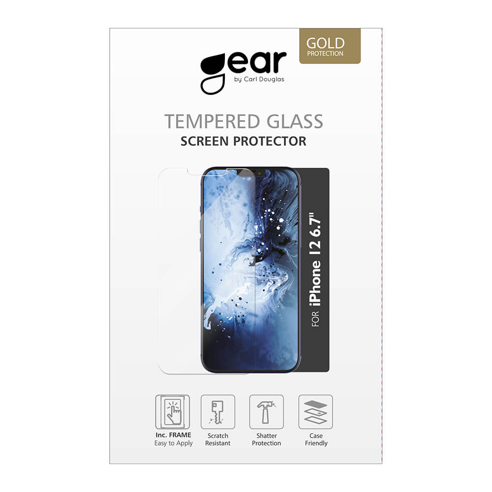 GEAR iPhone 12 Pro Max | GEAR Härdat Glas Skärmskydd 2.5D Full Cover - Clear