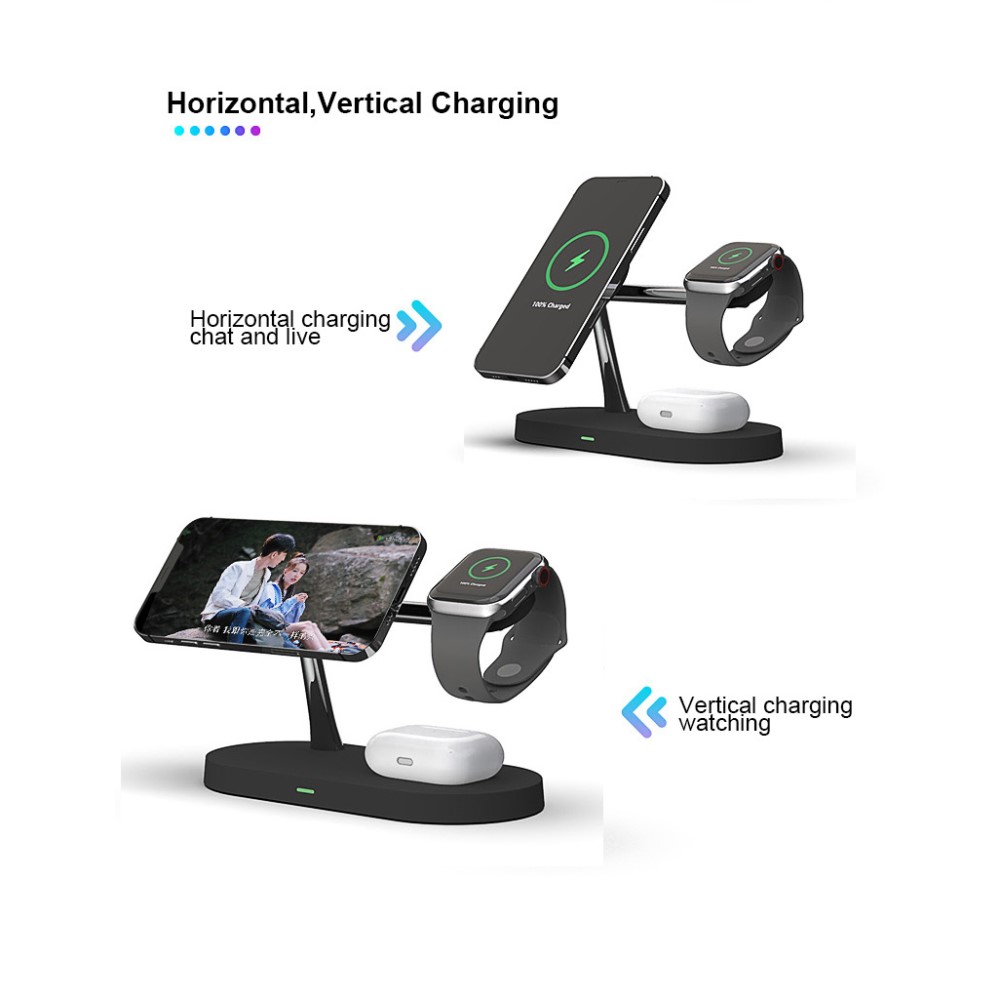 Tech-Protect 4-i-1 Trådlös Laddare Magsafe iPhone Apple Watch AirPods