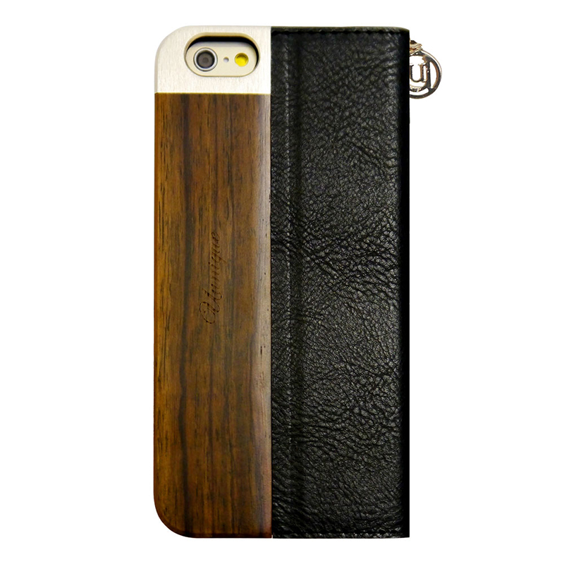 Uunique Uunique Wooden Folio iPhone 6S Black