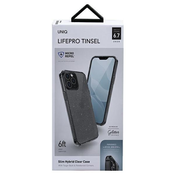 UNIQ UNIQ LifePro Tinsel iPhone 12 Pro Max skal svart