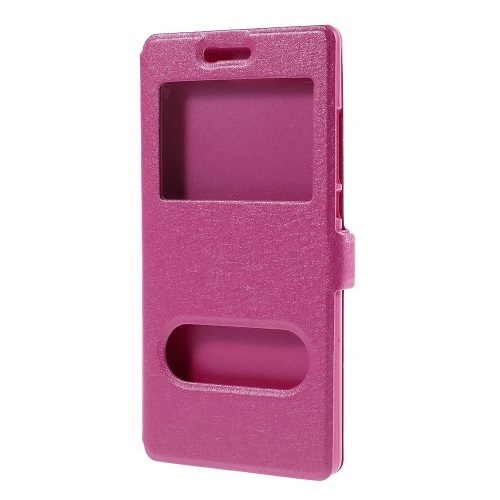 OEM Fönsterfodral till Huawei Ascend P8 - Rosa