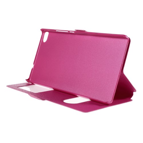 OEM Fönsterfodral till Huawei Ascend P8 - Rosa