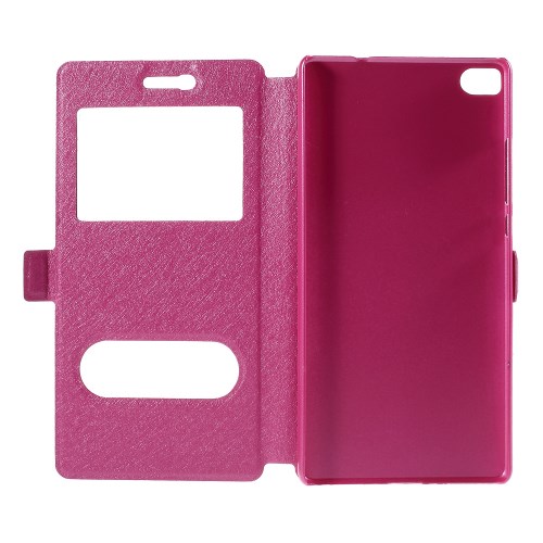 OEM Fönsterfodral till Huawei Ascend P8 - Rosa