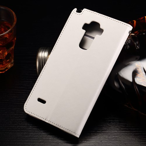 OEM Crazy Horse Plånboksfodral till LG G4 Stylus - Vit