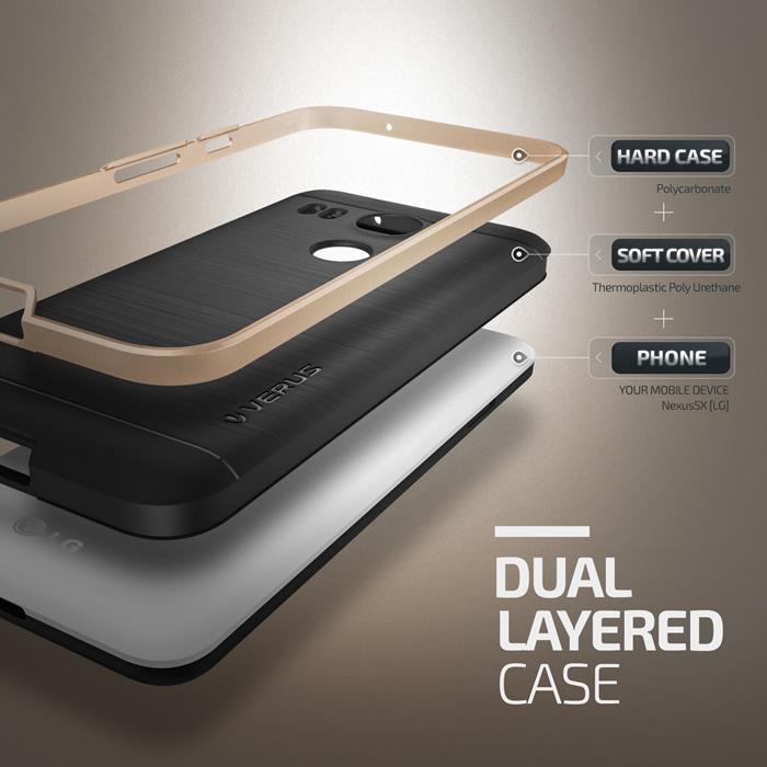 VERUS Verus High Pro Shield Skal till LG Nexus 5X - Gold