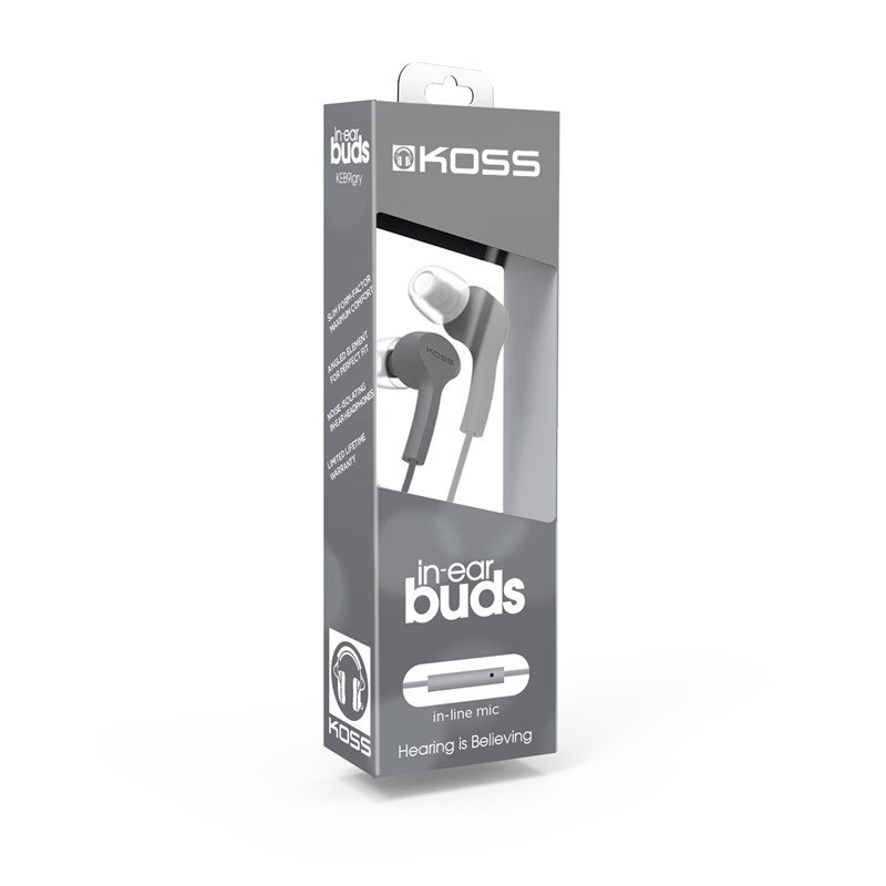 Koss Koss Hörlur KEB9i In-Ear Mic - Grå