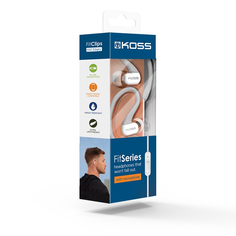 Koss Koss Hörlur KSC32i In-Ear Mic - Grå