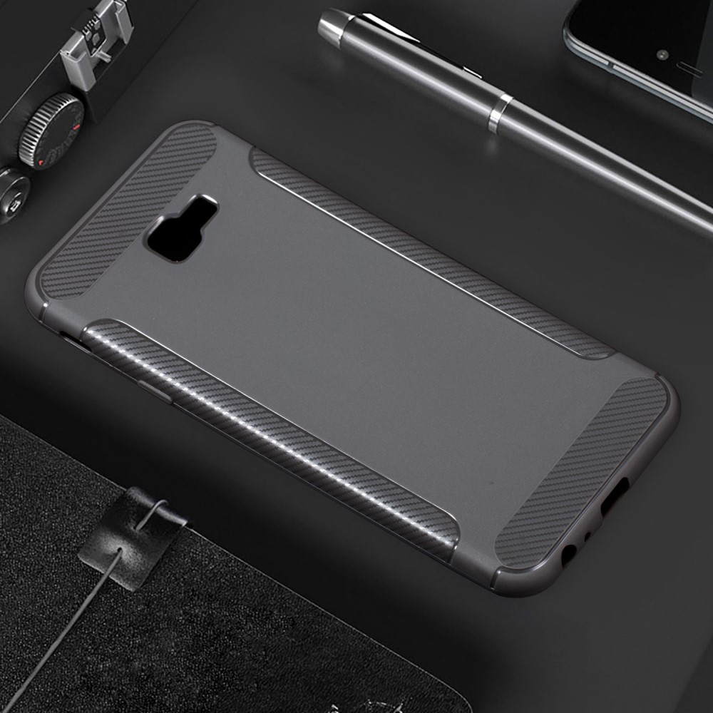 OEM Carbon Brushed Mobilskal till Samsung Galaxy J4 Plus - Grå