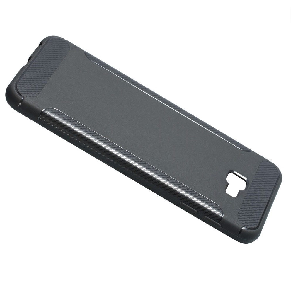 OEM Carbon Brushed Mobilskal till Samsung Galaxy J4 Plus - Grå