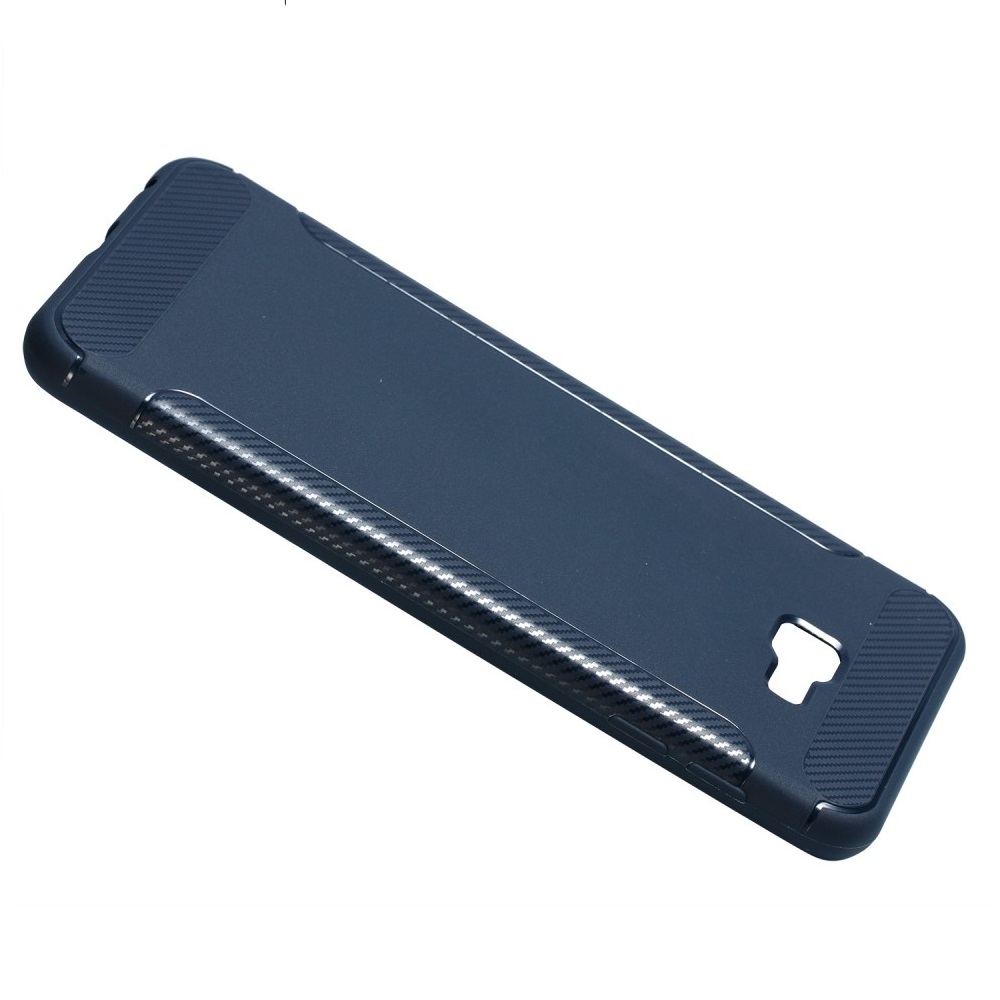 OEM Carbon Brushed Mobilskal till Samsung Galaxy J4 Plus - Blå