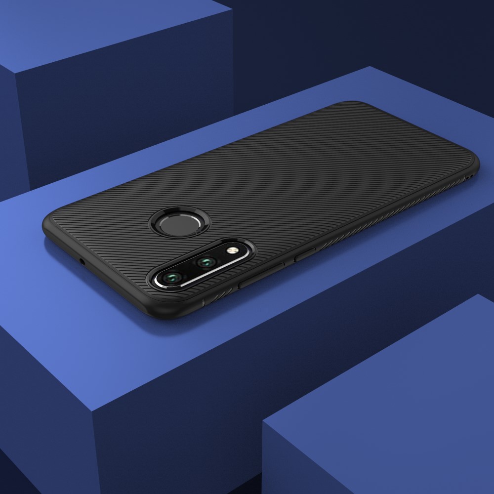 A-One Brand Twill Texture Flexicase Skal till Huawei P30 Lite - Svart