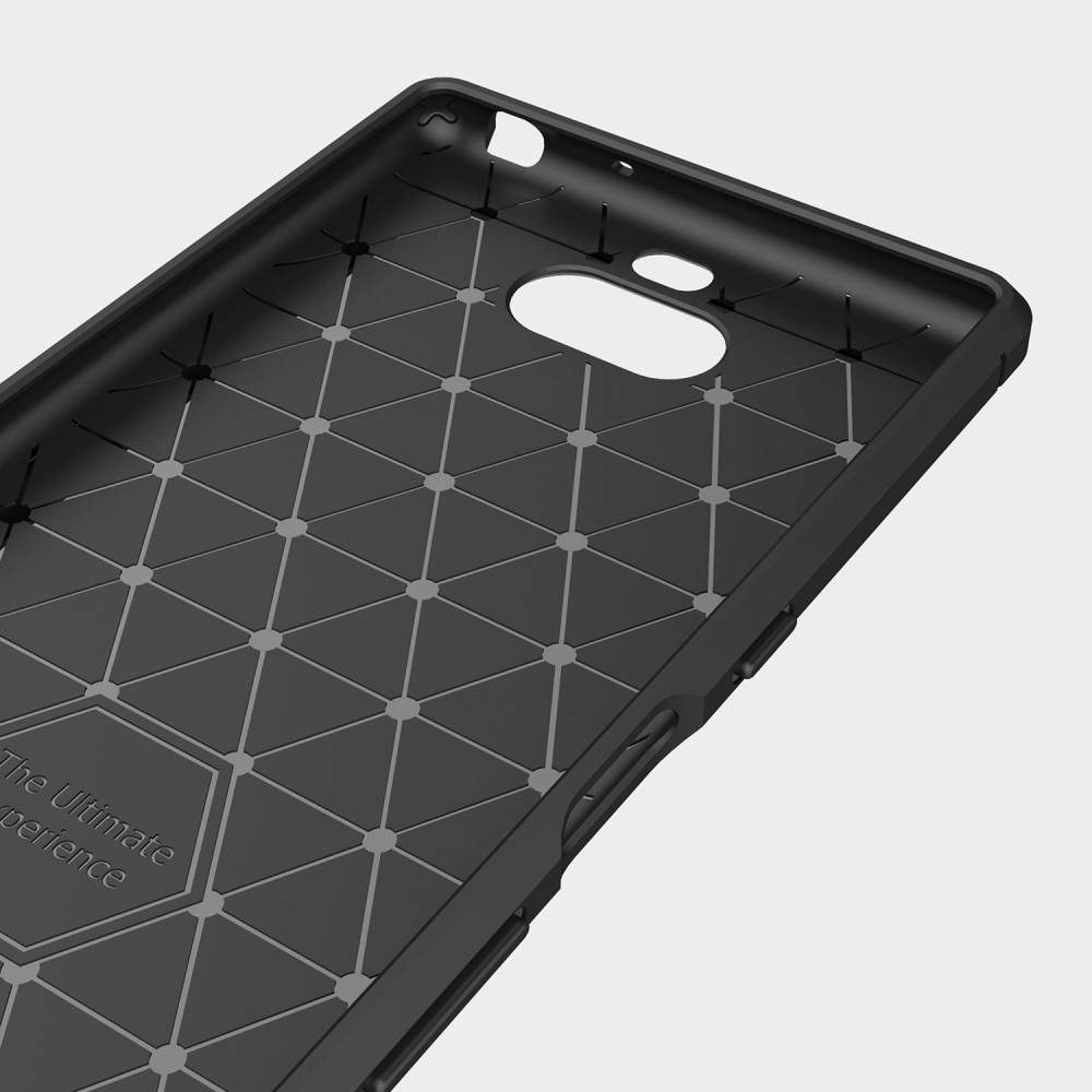 OEM Carbon Brushed Mobilskal till Sony Xperia 10 Plus - Svart