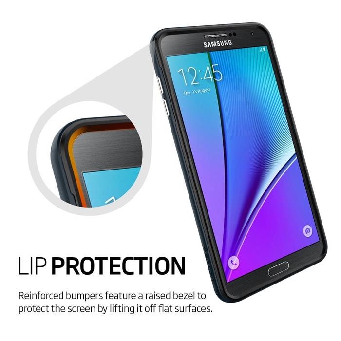 Spigen SPIGEN Neo Hybrid Carbon Skal till Samsung Galaxy Note 5 - Metal Slate