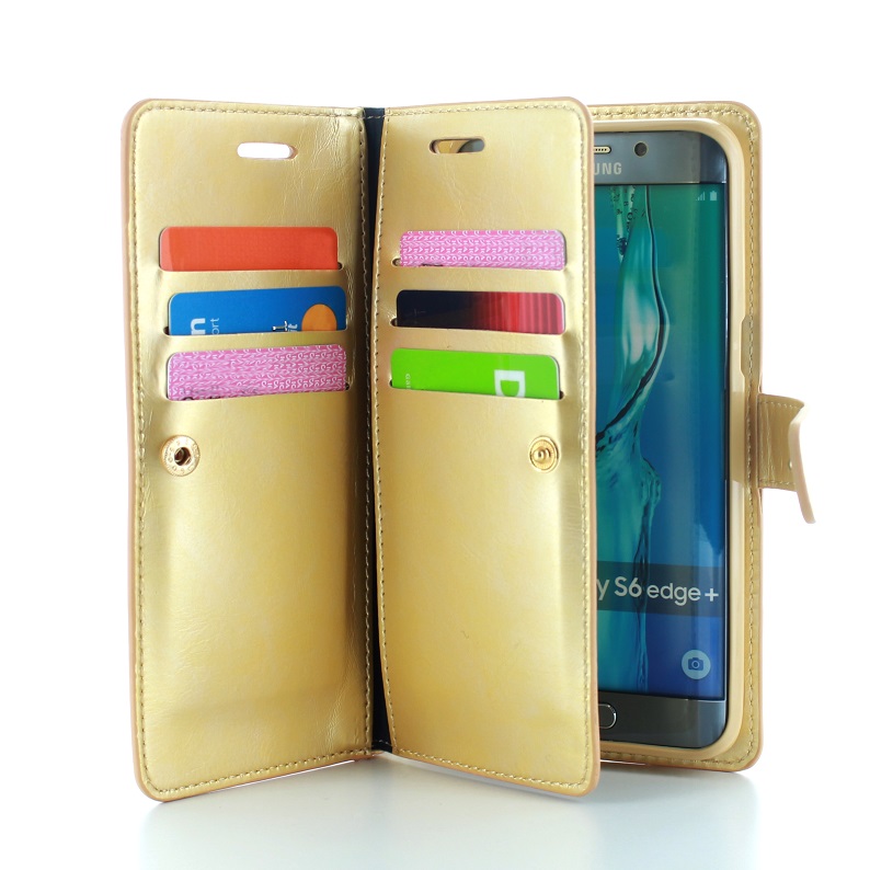 CoveredGear CoveredGear Liberty Wallet till Samsung Galaxy S6 Edge+ (Guld)