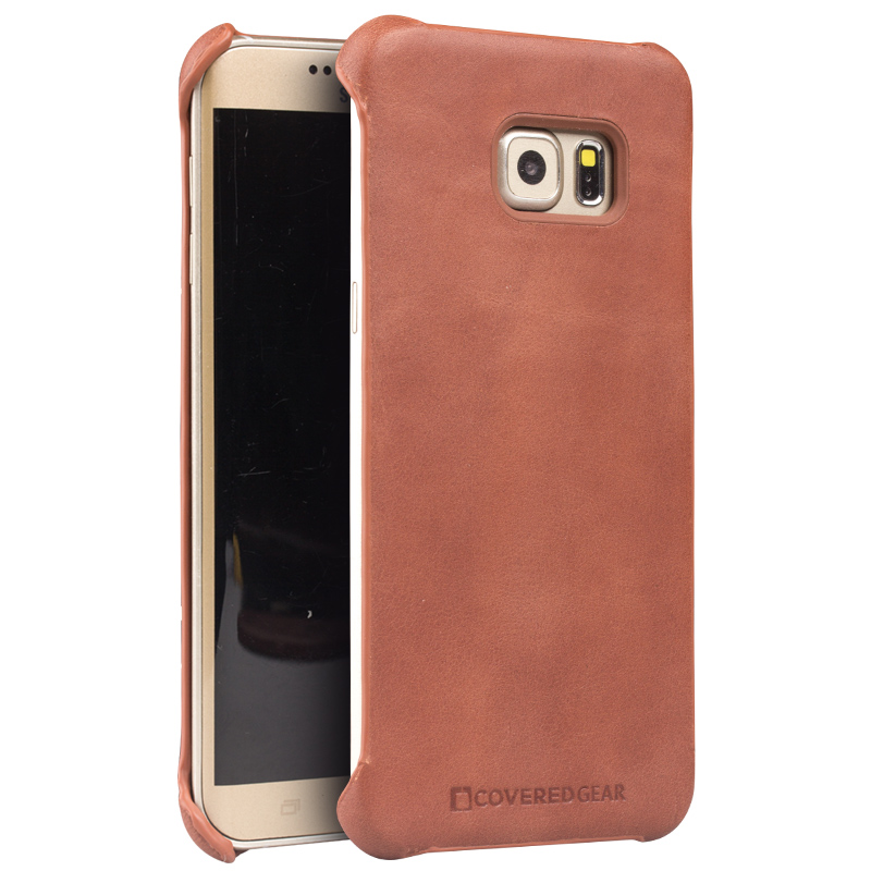 CoveredGear Boom Äkta Läder Skal Samsung S6 edge+ Brun
