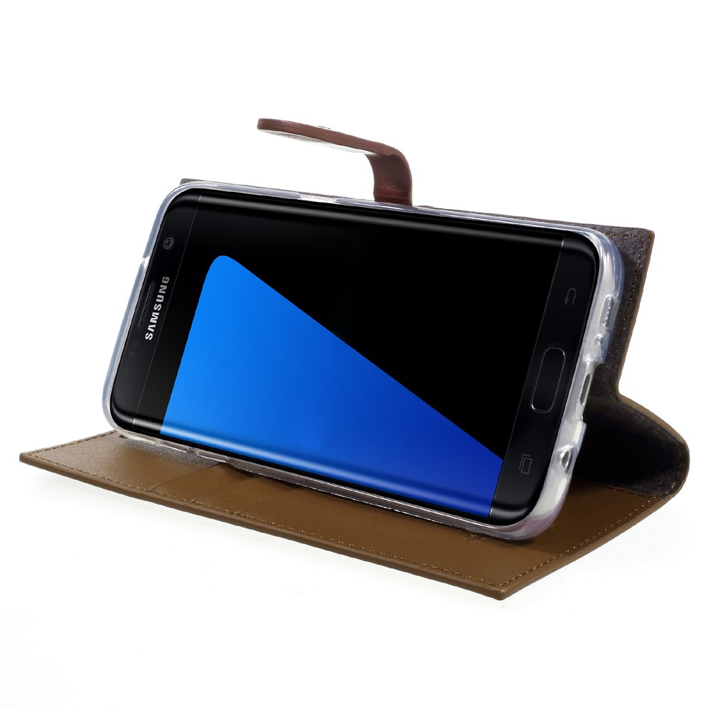 Mercury Mercury Romance Plånboksfodral till Samsung Galaxy S7 Edge - Brun