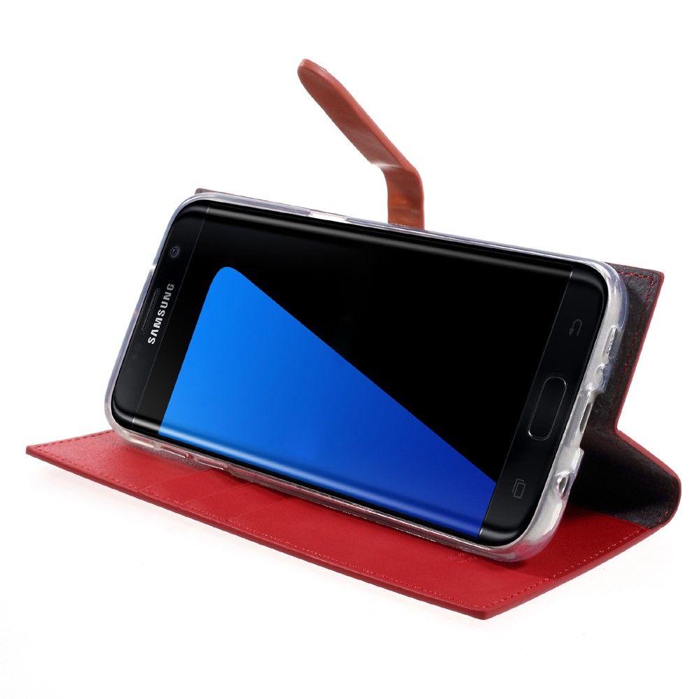 Mercury Mercury Romance Plånboksfodral till Samsung Galaxy S7 Edge - Röd