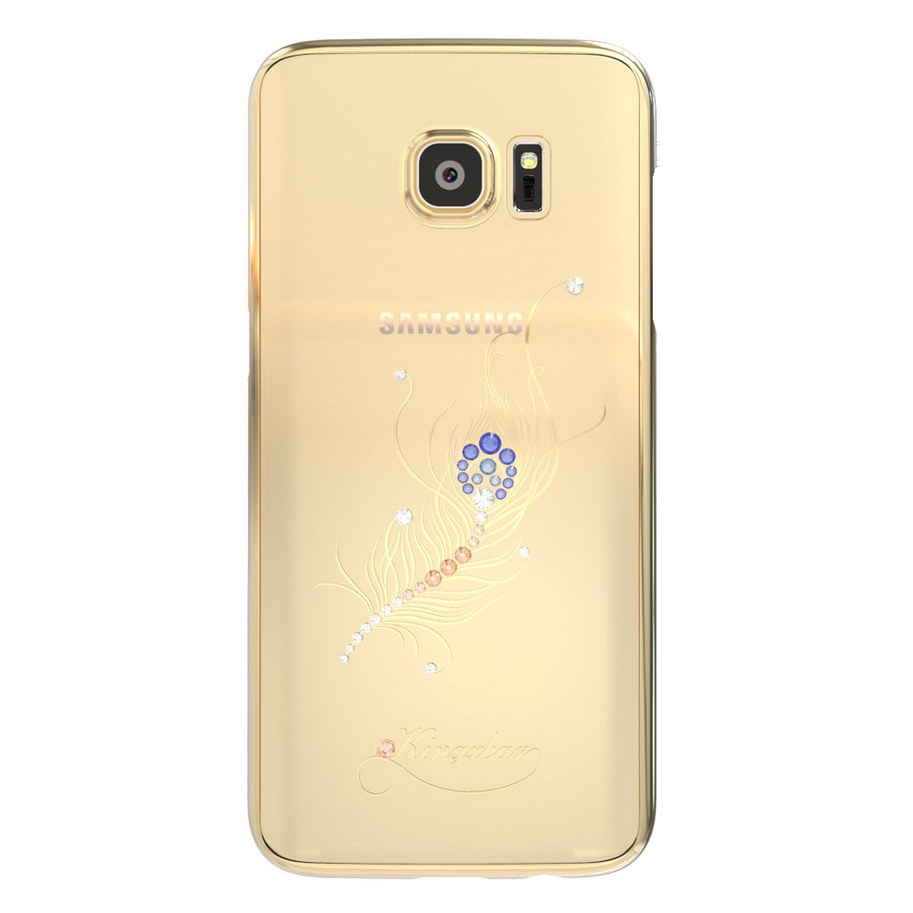 Kingxbar Kingxbar Skal med Swarovski Stenar till Samsung Galaxy S7 Edge - Feather