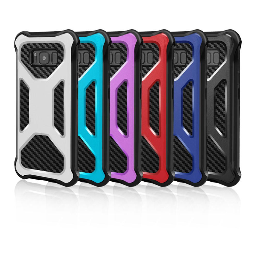 OEM 2-in-1 mobilskal med bältesfodral till Galaxy S8 - Röd