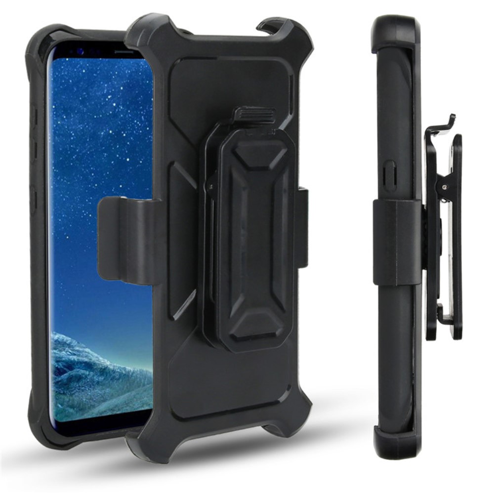 OEM 2-in-1 mobilskal med bältesfodral till Galaxy S8 - Röd
