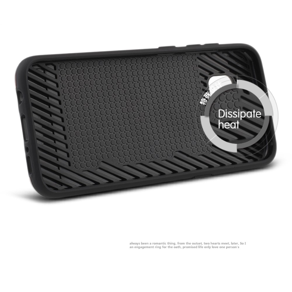 OEM Brushed Combo Mobilskal med kortplats Samsung Galaxy S8 - Röd