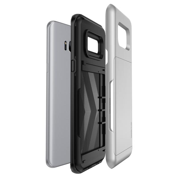 VERUS Verus Damda Glide Card Slot Skal till Samsung Galaxy S8 Plus - Silver
